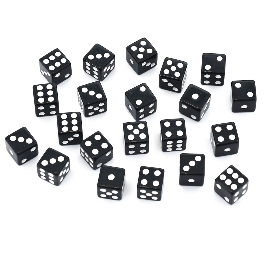 Кости игральные "Классика" пластик, черные, 12 мм (2 шт.) купить в Москве Кости игральные "Классика" пластик, черные, 12 мм (2 шт.) купить в Москве
