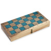 Шахматы + нарды резные "Лазурит" 40 купить в Москве