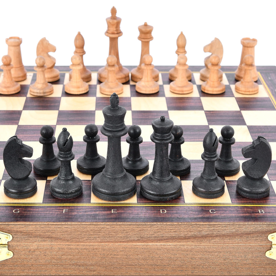 Шахматы в ларце "Турнирные" бук, WoodGames купить в Москве