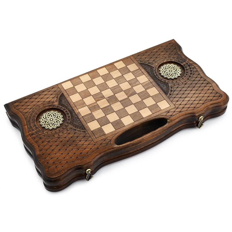 Нарды резные "Циния" средние 50, Harutyunyan купить в Москве