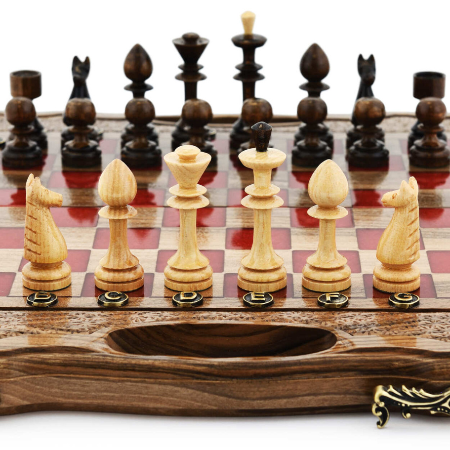 Шахматы + Нарды резные "Алекстраза" 30, Harutyunyan купить в Москве