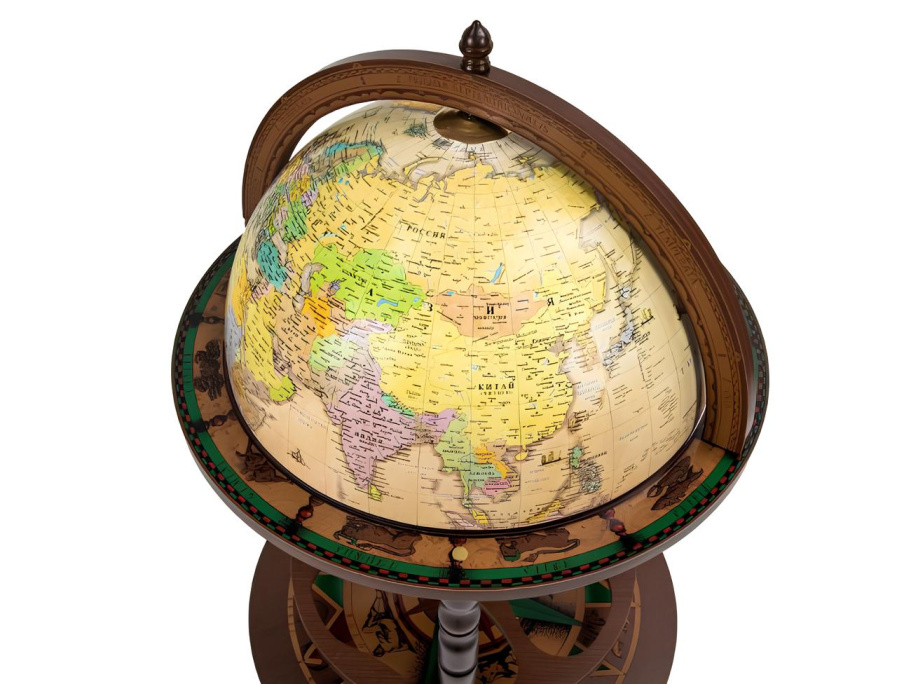 Глобус бар напольный "Перитей", сфера 40 см купить в Москве Глобус бар напольный "Перитей", сфера 40 см купить в Москве