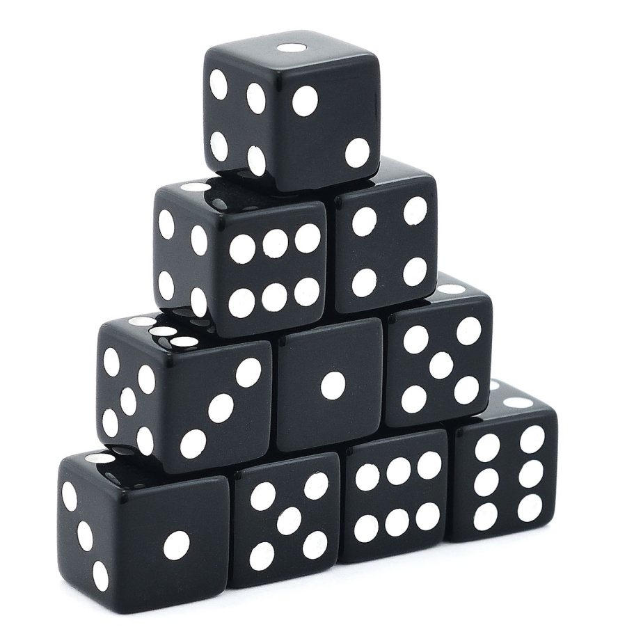 Кости игральные "Классика" пластик, черные, 15 мм (2 шт.) купить в Москве Кости игральные "Классика" пластик, черные, 15 мм (2 шт.) купить в Москве