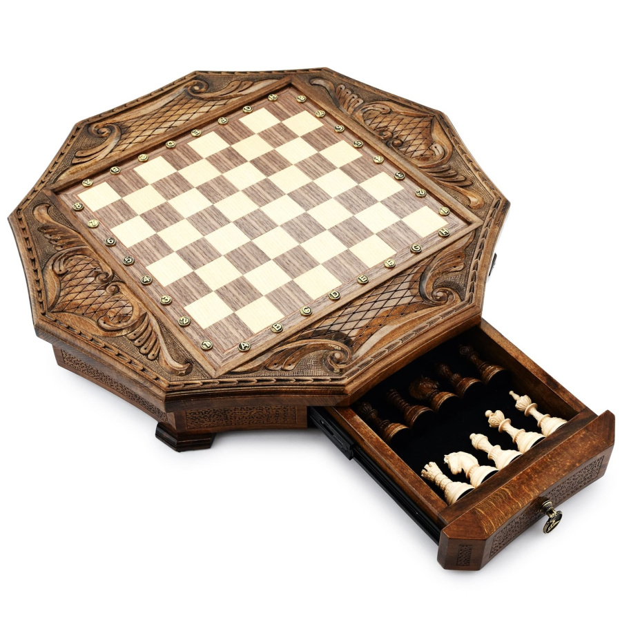 Шахматы резные в ларце "Эндшпиль" 50, Harutyunyan купить в Москве