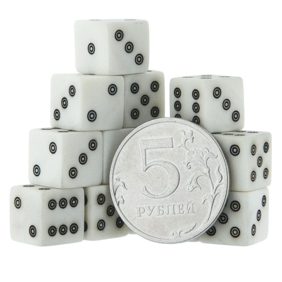Кости игральные из кости, 10 мм (2 шт), Harutyunyan купить в Москве