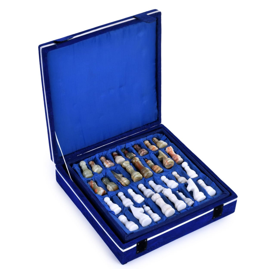 Шахматы из камня "Атлантида" мрамор и оникс 25 купить в Москве