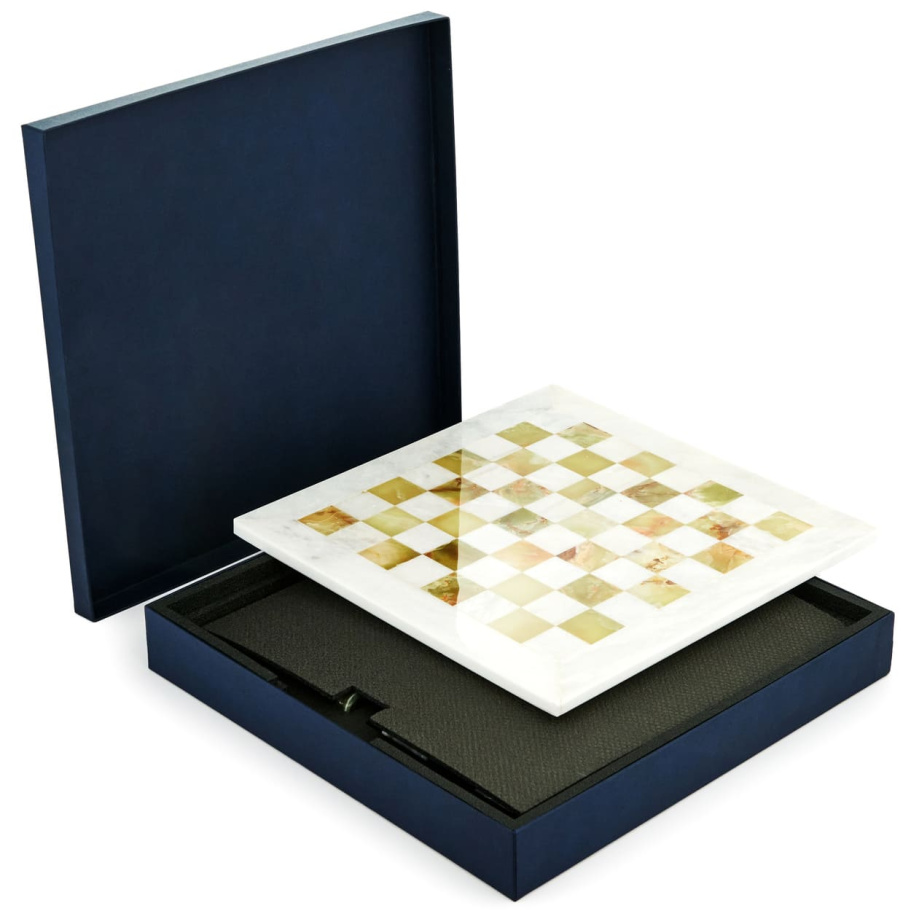 Шахматы каменные "Карфаген" мрамор и оникс 40 купить в Москве