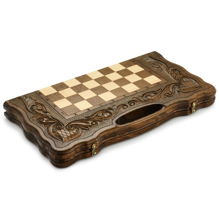 Шахматы + нарды резные "Королевские" 60, Harutyunyan купить в Москве