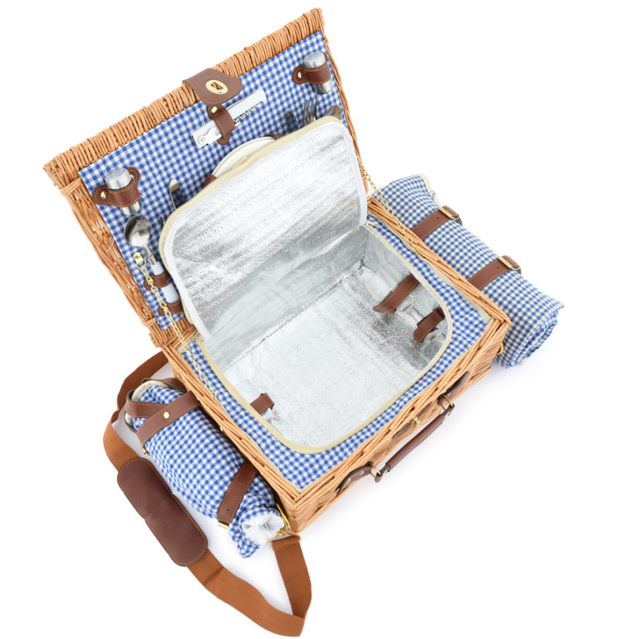 Корзина для пикника "Кассандра" (на 2 персоны) с пледом купить в Москве