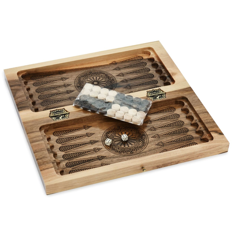 Шахматы + нарды резные "Лазурит" 40 купить в Москве