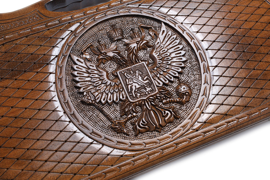 Нарды резные ромбик "Герб России " большие 60, Harutyunyan купить в Москве