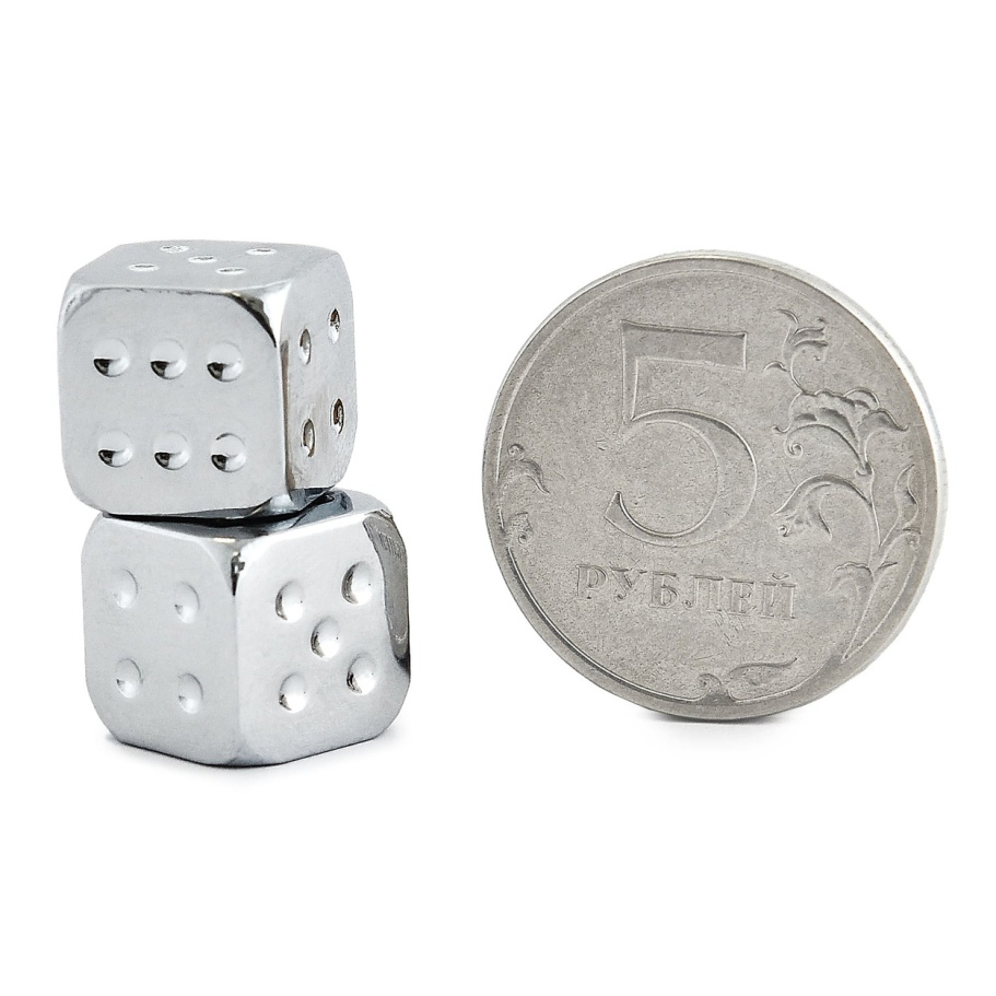Кости игральные "Премиум" металл, серебристый, 12 мм (2 шт.) купить в Москве Кости игральные "Премиум" металл, серебристый, 12 мм (2 шт.) купить в Москве