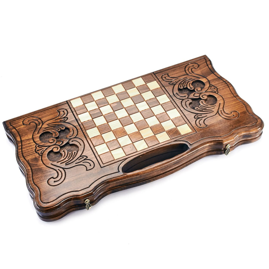 Нарды резные Агнес "Оскал Льва"  большие 60, Harutyunyan купить в Москве