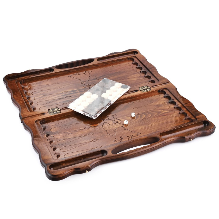 Нарды резные  "Герб России 3"  большие 60, Harutyunyan купить в Москве