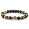 Браслет Диоген камень лава и тигровый глаз, 0.8 * 18 см