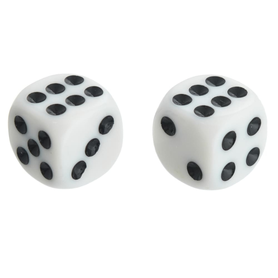 Кости игральные "Стандарт" пластик, белые, 15 мм (2 шт.)