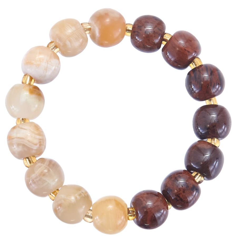 Браслет Либер желтый и коричневый камень 1.2 * 20, Давыдов купить в Москвы