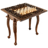 Стол ломберный Шахматы резные "Небесный охотник" 60 купить в Москве