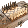 Стол ломберный Шахматы + Нарды резные "Родина" 60, Harutyunyan купить в Москве