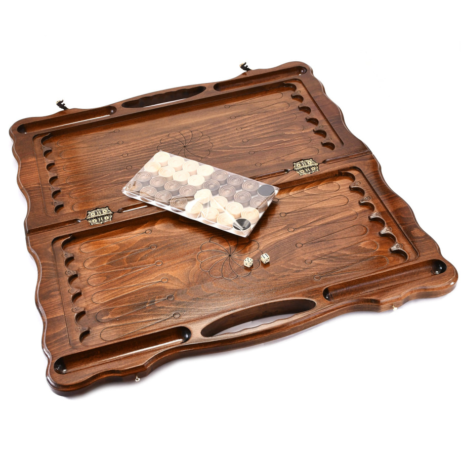 Нарды резные "Воющий волк " большие 60, Harutyunyan купить в Москве