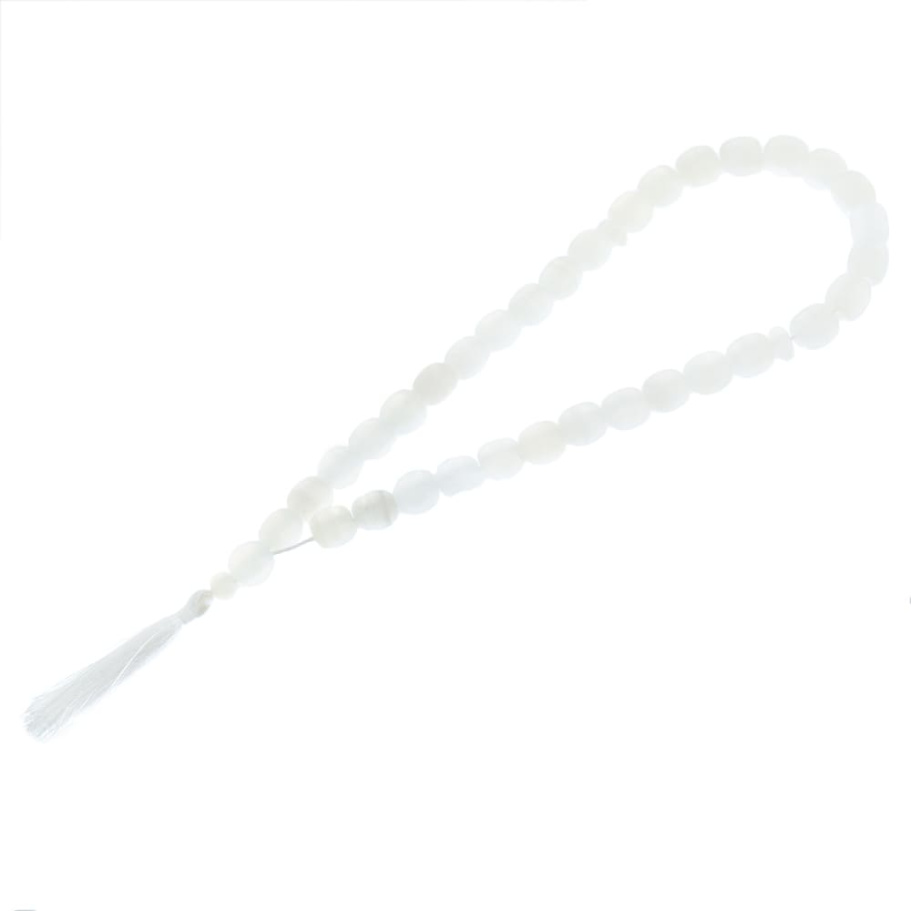 Четки с бусинами "Воин" белый камень, Давыдов С. Четки с бусинами "Воин" белый камень, Давыдов С.