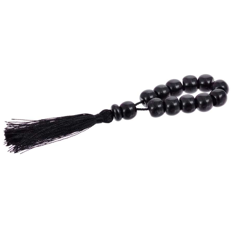 Четки Мусульманские "Мухаммед" черный камень, 11 звеньев Четки Мусульманские "Мухаммед" черный камень, 11 звеньев