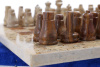 Шахматы из камня "Сицилия" яшма и ракушечник 25 купить в Москве