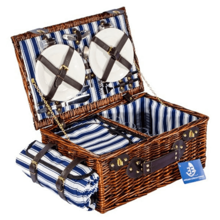 Корзина для пикника Гари (на 4 персоны) с пледом купить в Москве