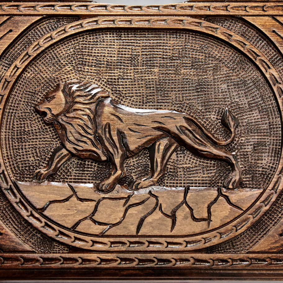 Нарды резные "Лев" Средние 50, Harutyunyan купить в Москве