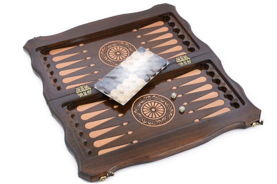 Шахматы + нарды резные "Флагман" 50, Harutyunyan купить в Москве