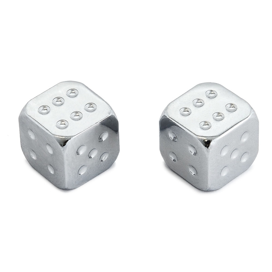 Кости игральные "Премиум" металл, серебристый, 12 мм (2 шт.) Кости игральные "Премиум" металл, серебристый, 12 мм (2 шт.)