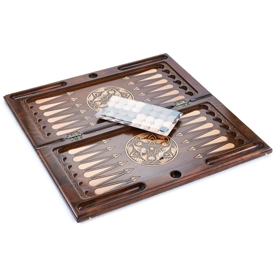 Нарды резные "Ярый медведь" большие 60, Harutyunyan купить в Москве