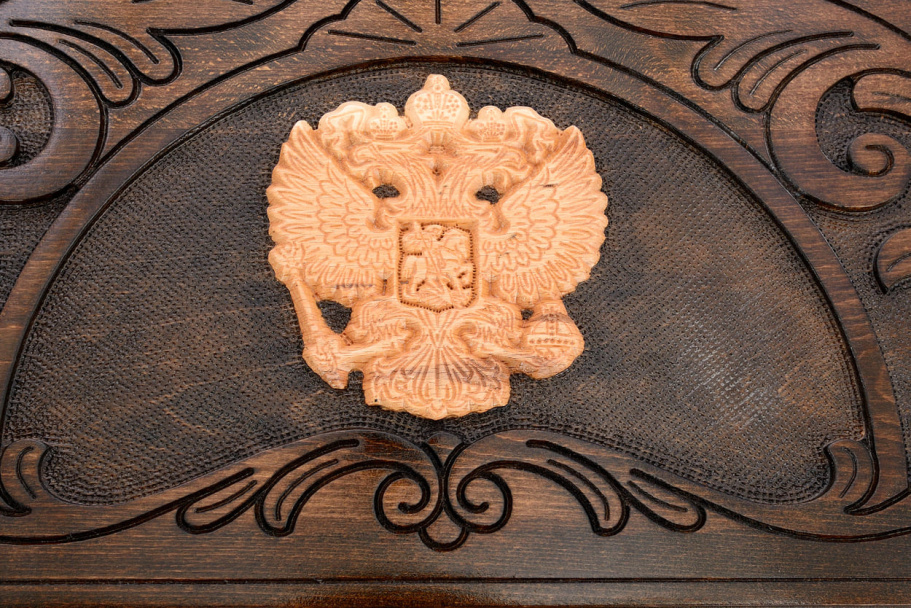 Нарды резные "Герб России" большие 60, Osipov купить в Москве