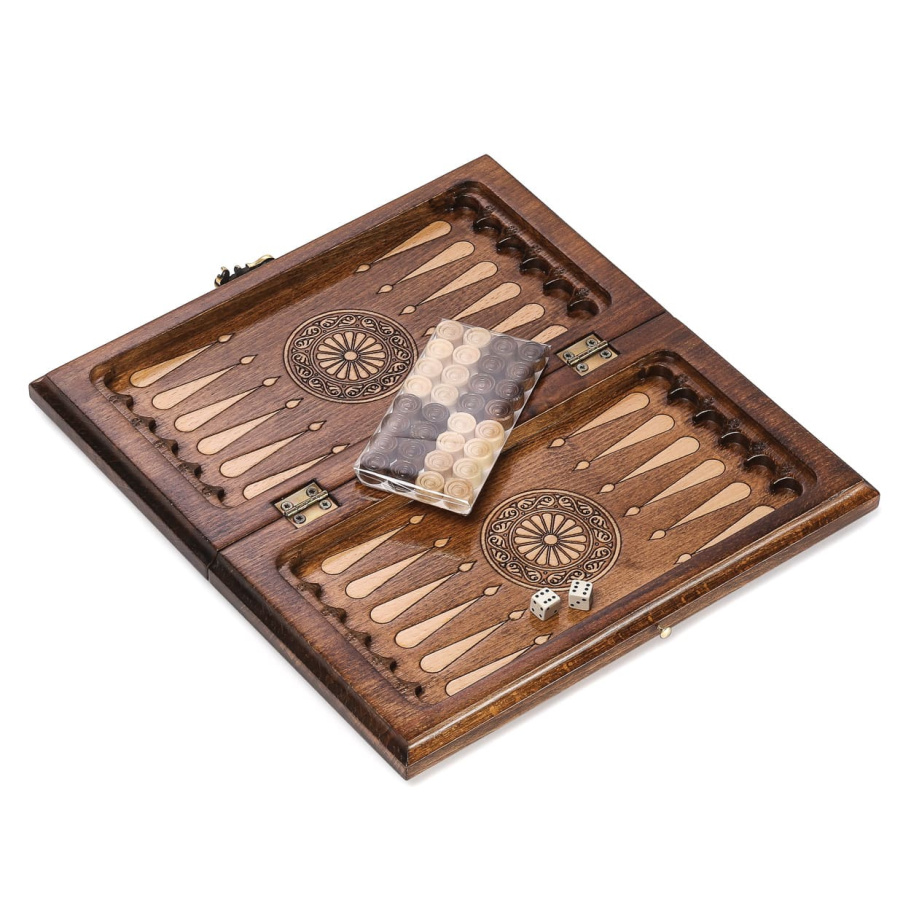 Нарды резные Рэкто "Герб России" мини 30, Harutyunyan купить в Москве