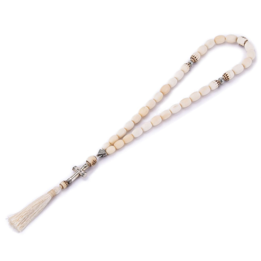 Четки белые "Георгий" арамит, Беркутов К. Четки белые "Георгий" арамит, Беркутов К.