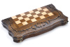 Шахматы + нарды резные "Шахматная история" 50, Harutyunyan купить в Москве