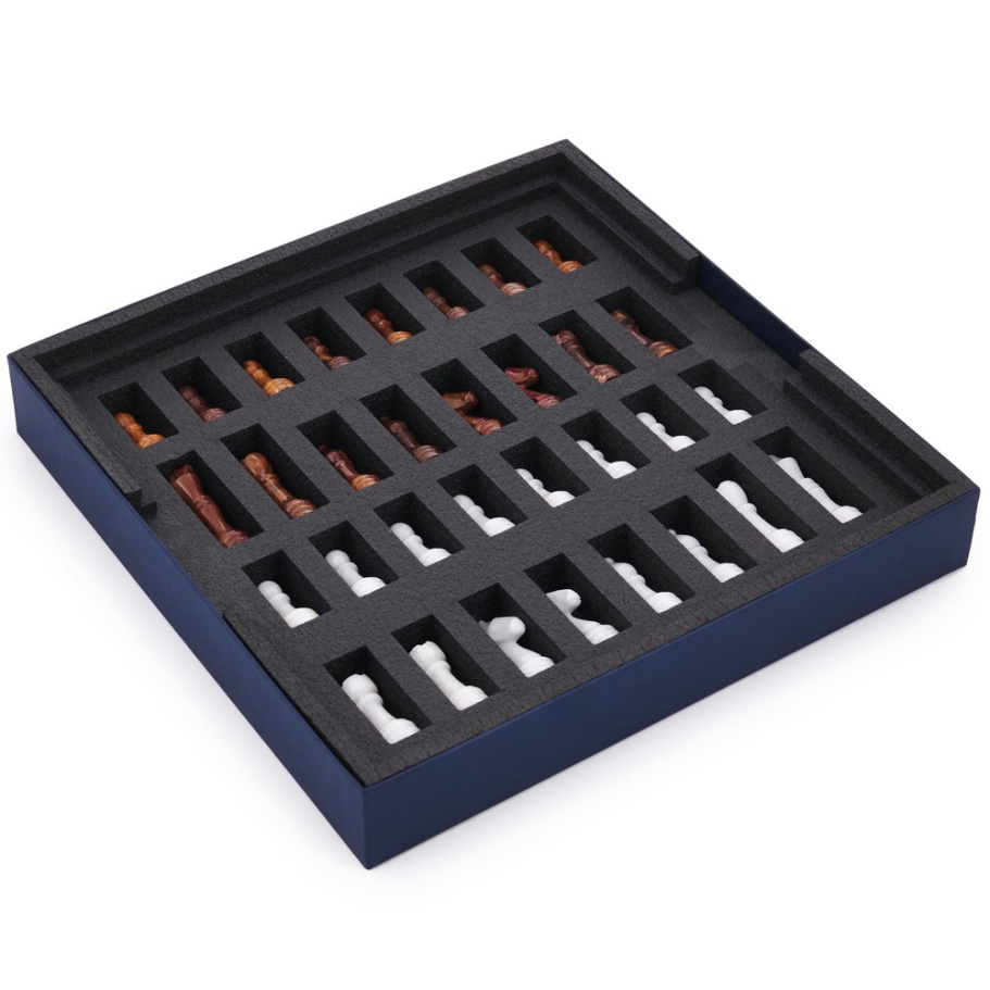 Шахматы из камня "Артер Карфаген" мрамор и яшма 40 купить в Москве