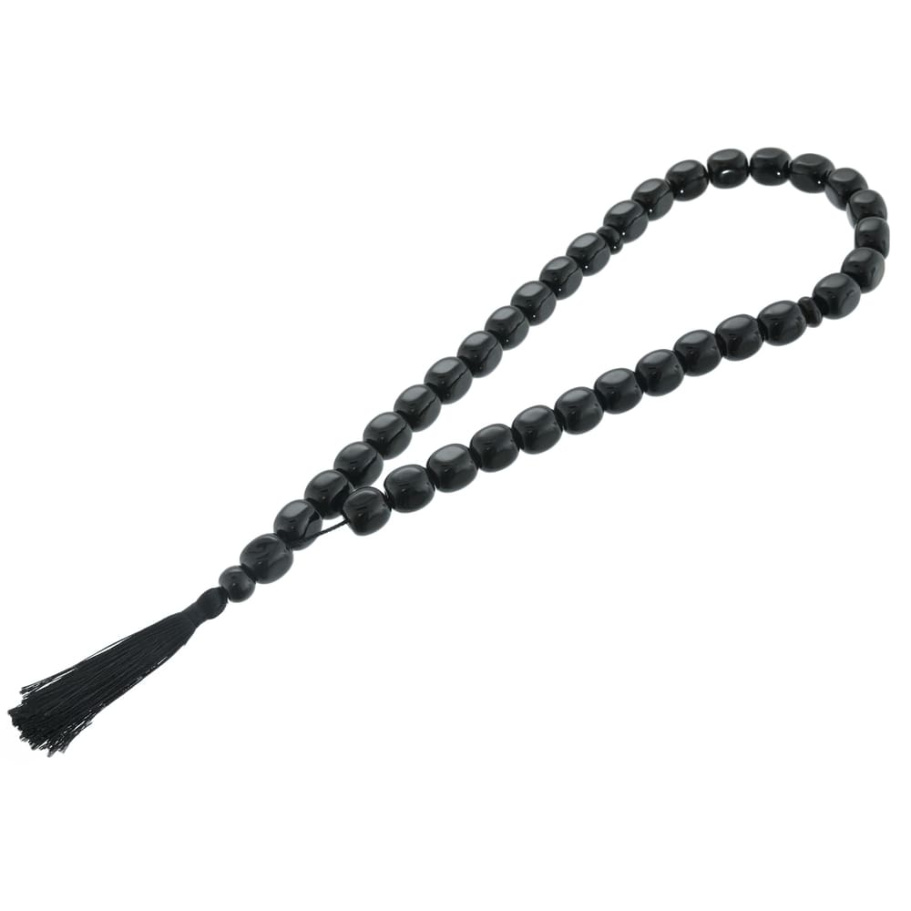 Четки с бусинами "Воин" черный камень, Давыдов С. Четки с бусинами "Воин" черный камень, Давыдов С.