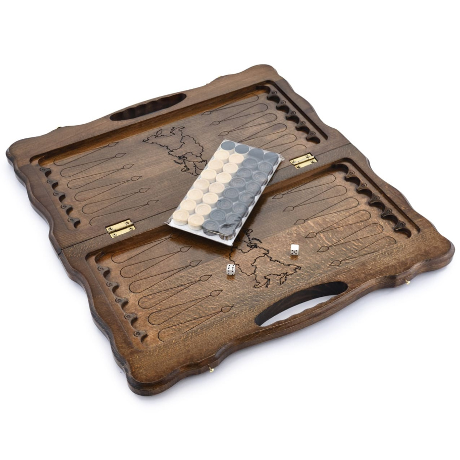 Нарды резные "Герб России"  средние 50, Harutyunyan купить в Москве