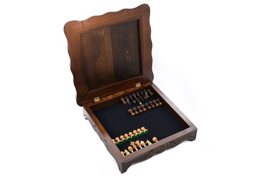 Шахматы резные в ларце "Гандикап" 40, Harutyunyan купить в Москве