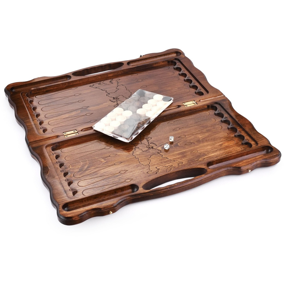 Нарды резные "Герб России"  большие 60, Harutyunyan купить в Москве