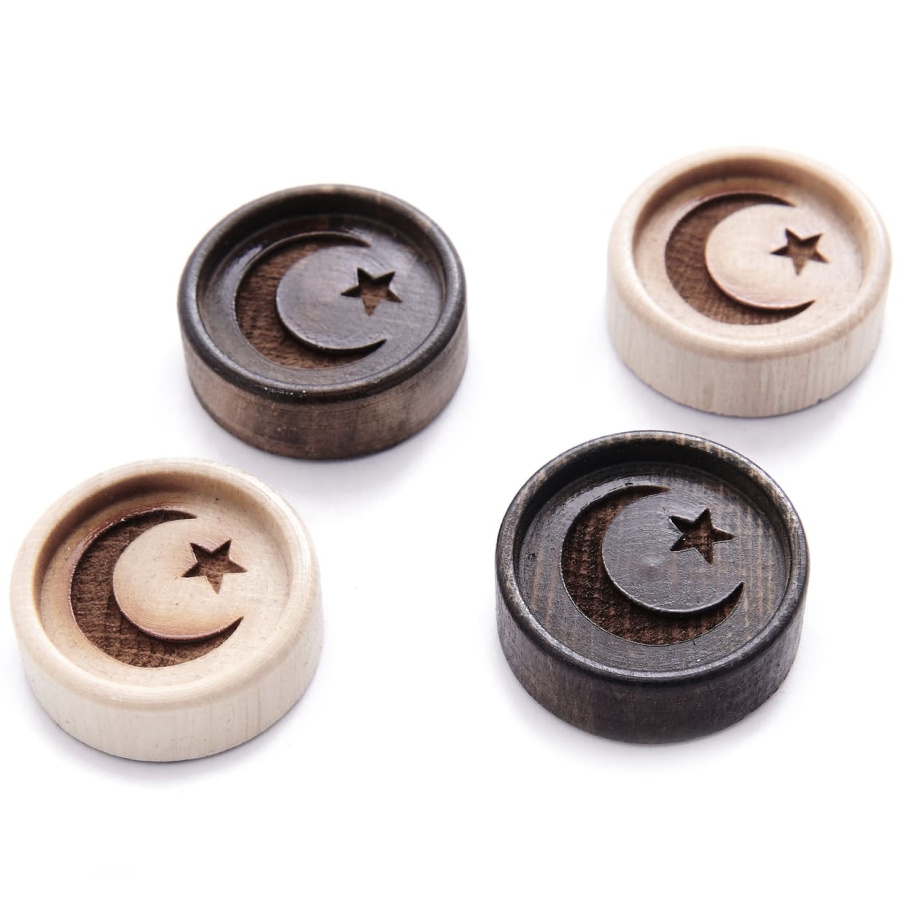 Фишки для нард и шашек "Полумесяц" 29 мм, Osipov купить в Москве