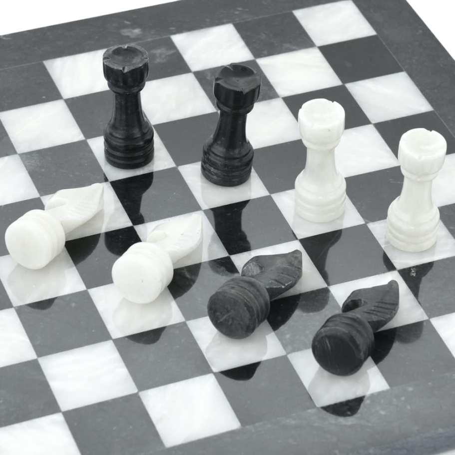Шахматы из камня "Олимп" мрамор 30 купить в Москве