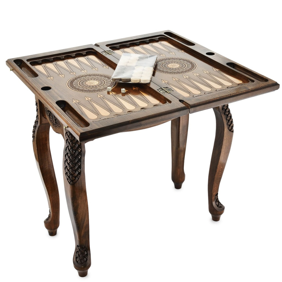 Стол ломберный Нарды резные "Витраж" 60, Harutyunyan купить в Москве