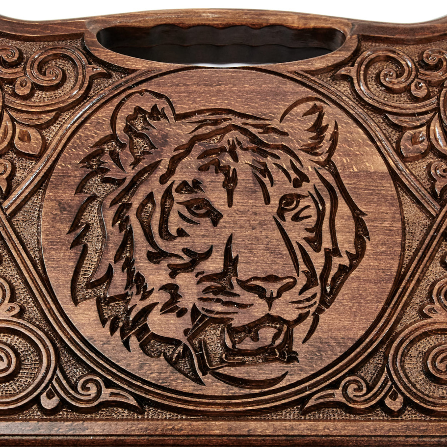 Нарды резные Люкс  "Тигр" большие 60, Harutyunyan купить в Москве