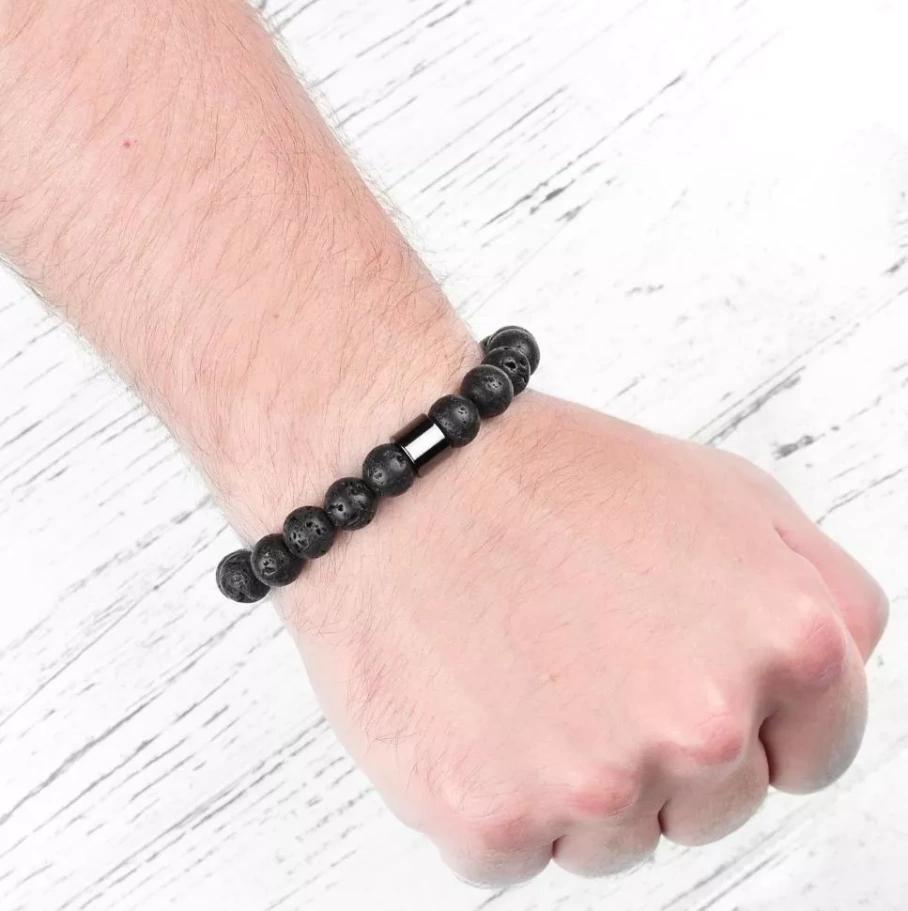 Браслет Гефест камень лава, 1 * 18 см купить в Москвы