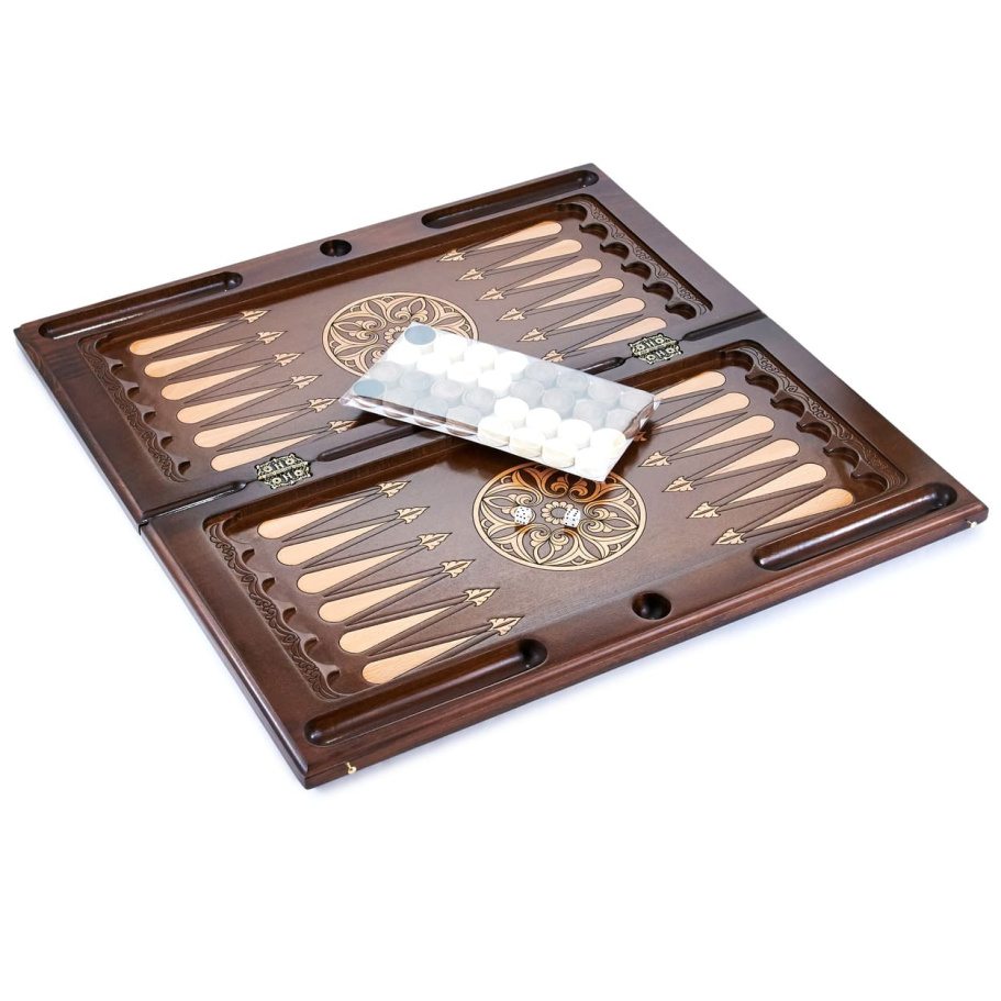 Нарды резные "Ночной волк" большие 60, Harutyunyan купить в Москве