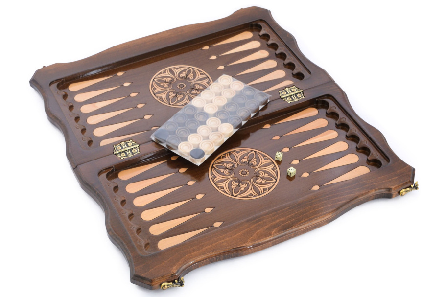 Шахматы + нарды резные "Контргамбит"  50, Harutyunyan купить в Москве