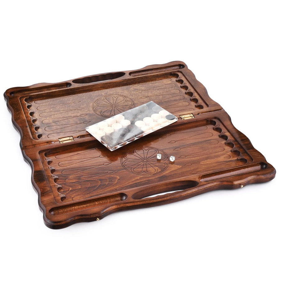 Нарды резные "Сибирская Корона" большие 60, Harutyunyan купить в Москве