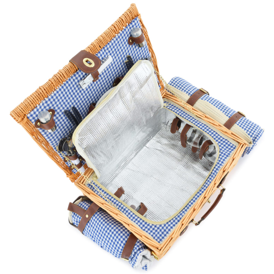 Корзина для пикника "Кассандра" (на 4 персоны) с пледом купить в Москве